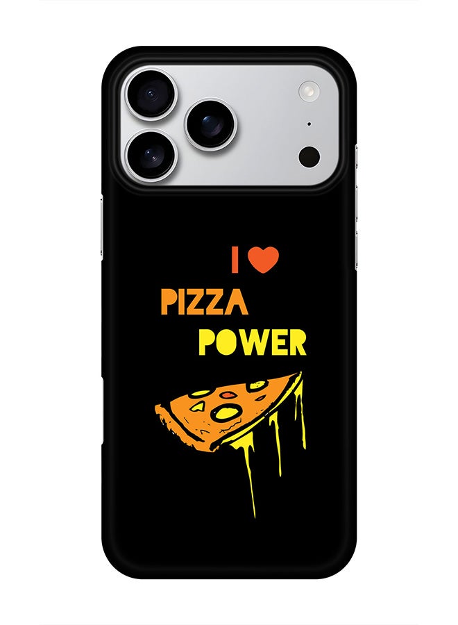 Stylizedd For iPhone 17 Pro Max,Case, [Compatible with MagSafe] Magnetic cover Slim fit Protection Matte, - I Love Pizza (Black)