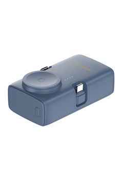 Smartix Smartix 3-in-1 Compact Power Bank 5000mAh | Fast Charging with Lightning & USB-C Connectors | Apple Watch Charging Support | Type-C Fast Cable Included | Foldable Stand | Portable & Travel-Friendly  - Image 1
