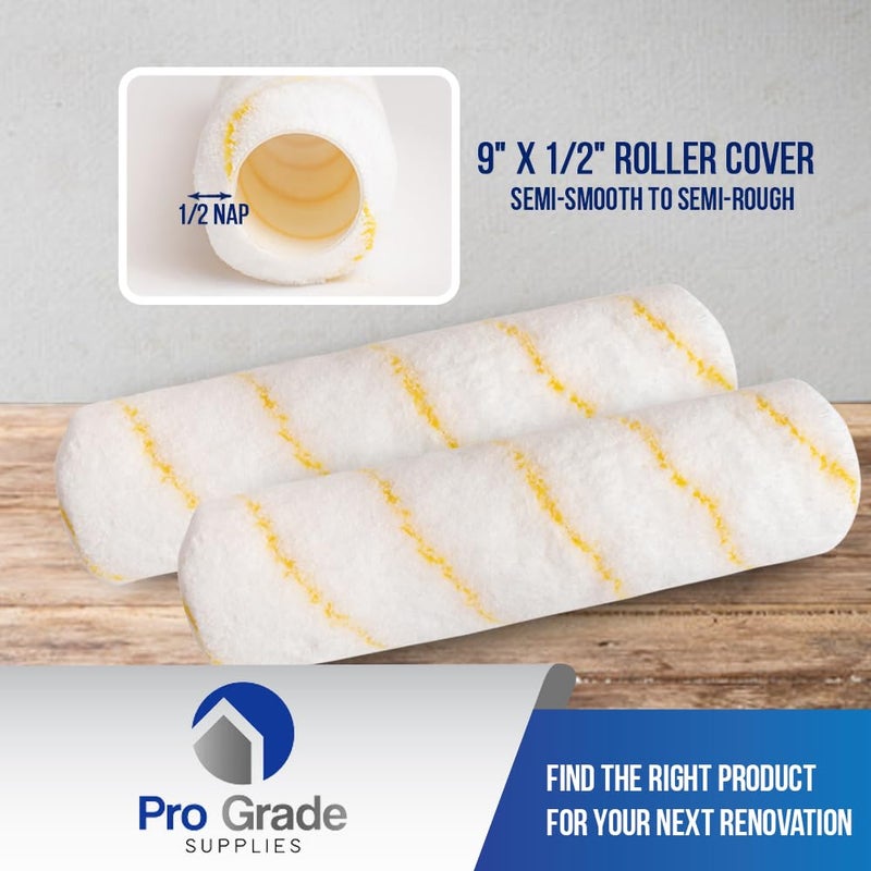 Pro-Grade Pro Grade - Paint Roller Covers - 1/2 X 9 Inch Microfiber 6 Pack - Image 3