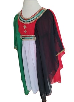 UAE Flag Traditional Girls Dress, Butterfly Dress, Kaftan, Jalabiya with Golden Head Chain for UAE National Day Celebration - pzsku/ZB70C92FD681175726E3FZ/45/_/1731007767/fca56137-a0ac-4c4f-8ca3-bb219f30e25e