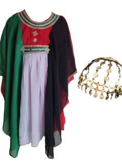 UAE Flag Traditional Girls Dress, Butterfly Dress, Kaftan, Jalabiya with Golden Head Chain for UAE National Day Celebration - pzsku/ZB70C92FD681175726E3FZ/45/_/1731007869/faa5d7f4-a9d9-4f04-8ba3-aef42f2900d2