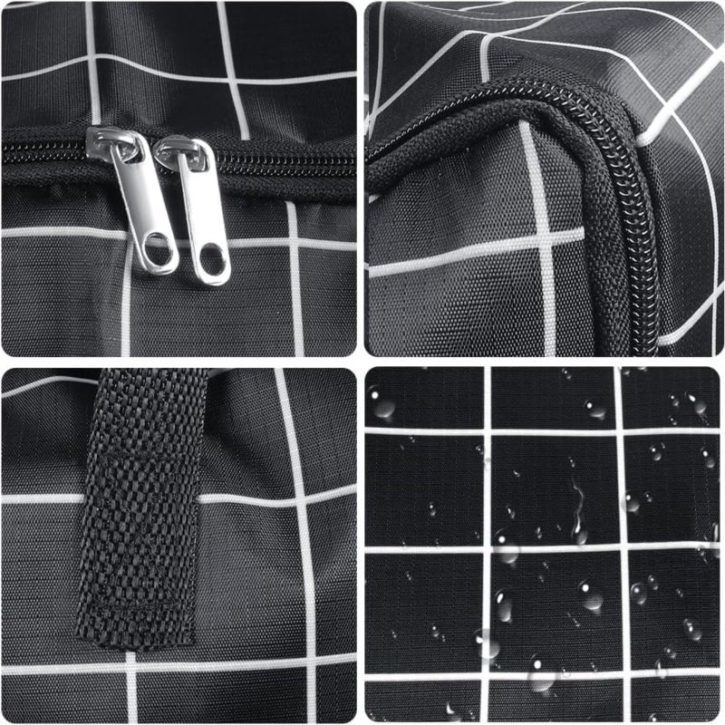 Large Storage Bags: 75L 2 Pcs Black Thickened Oxford Cloth - Waterproof Dust-Proof Wear-Resistant Moving Bags for Underbed Clothes Blankets Bedding Storage - Image 4