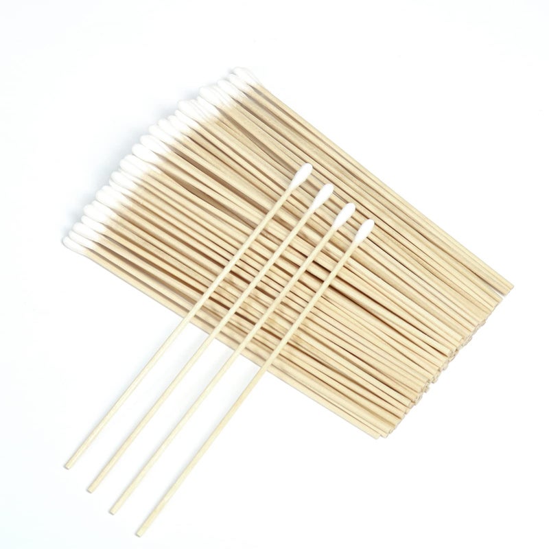 Shintop 6 Inch Long Cotton Buds, 200pcs Extra Long Handle Ear Buds Cotton Swabs Earbuds for Cleaning, Makeup, Polishing Jewelry, Arts and Crafts - Image 1