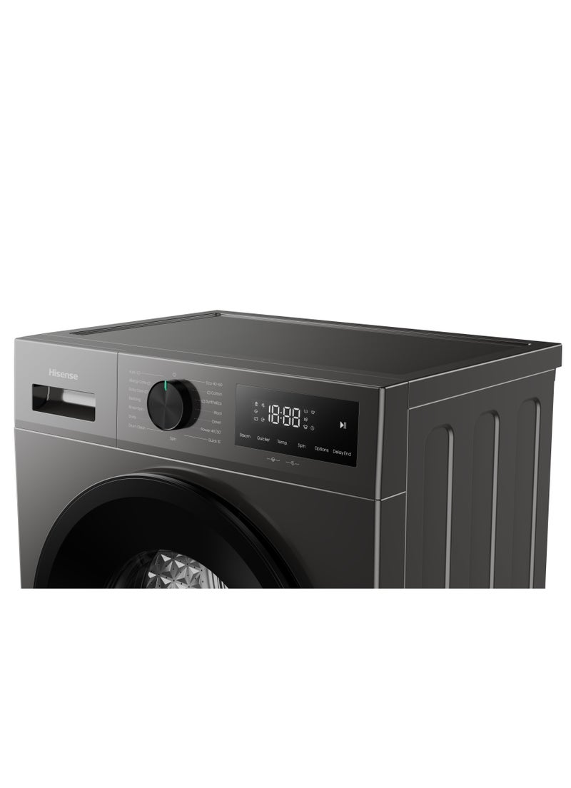 هايسنس Hisense  7 KG Automatic Washing Machine, Inverter Tech, Energy Saving, Titanium Grey 7 kg WF1I7022BT6 Titanium Grey - Image 4