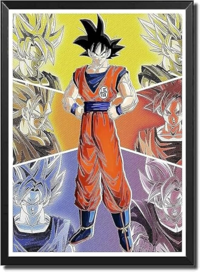 Dragon Ball Super Son Goku Kakarotto Japanese Manga Poster Anime Wall Art, Unframed Manga Photo Prints Poster Pictures Artwork Uv Coated for Home Bedroom Living Room Decor, 8Inch x 10Inch UNFRAMED