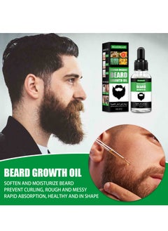 West&Month Beard Growth Oil, For Beard More Full And Thick, Beard Growth Serum Of Plant Extraction, Pure Natural Promote Beard And Hair Growth 30ml  - Image 1