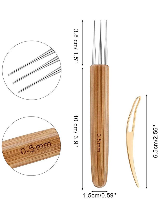 5 Pieces Dreadlocks Crochet Hook Tool, Crochet Needles Includes 3 Pieces Dreadlocks Crochet 1 Hook 2 Hooks 3 Hooks For Hair Dreads Braid Craft Weaving 2 Pieces Hair Locking Tool