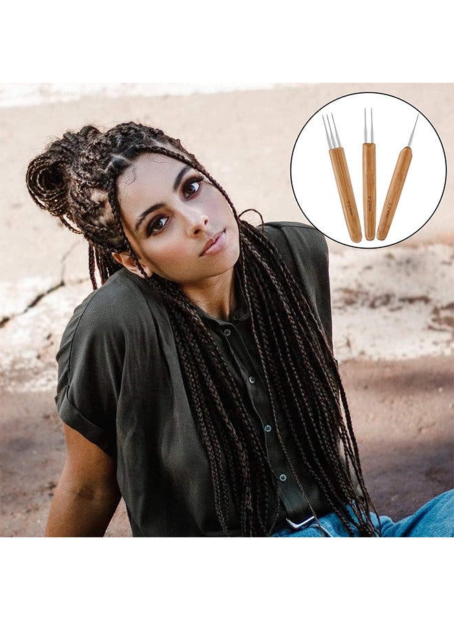 5 Pieces Dreadlocks Crochet Hook Tool, Crochet Needles Includes 3 Pieces Dreadlocks Crochet 1 Hook 2 Hooks 3 Hooks For Hair Dreads Braid Craft Weaving 2 Pieces Hair Locking Tool