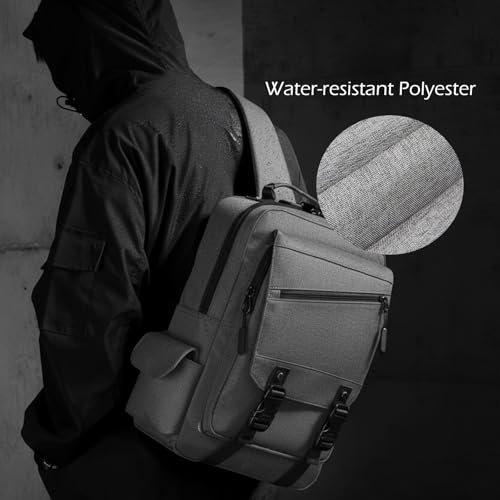 Leaper Sling Crossbody Bag for Men: 2026 13" Laptop Sleeve Shoulder Daypack - USB Charging Port & Anti Theft - Lightweight Messenger for Business Travel Work Commuting - Image 5