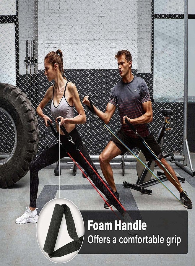 DOZERA Exercise Resistance Bands Set for Pull ups, tricep, Legs Exercise with 5 Different Levels Exercise Elastic Bands for Home, Outdoor Exercise & Training. (Resistance Bands Set) - Image 2