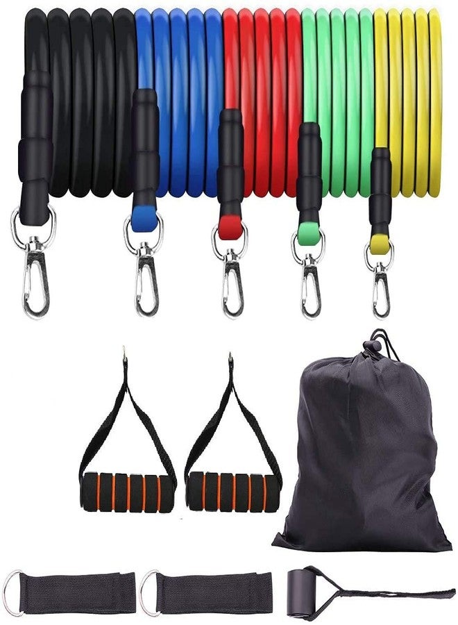 DOZERA Exercise Resistance Bands Set for Pull ups, tricep, Legs Exercise with 5 Different Levels Exercise Elastic Bands for Home, Outdoor Exercise & Training. (Resistance Bands Set) - Image 1