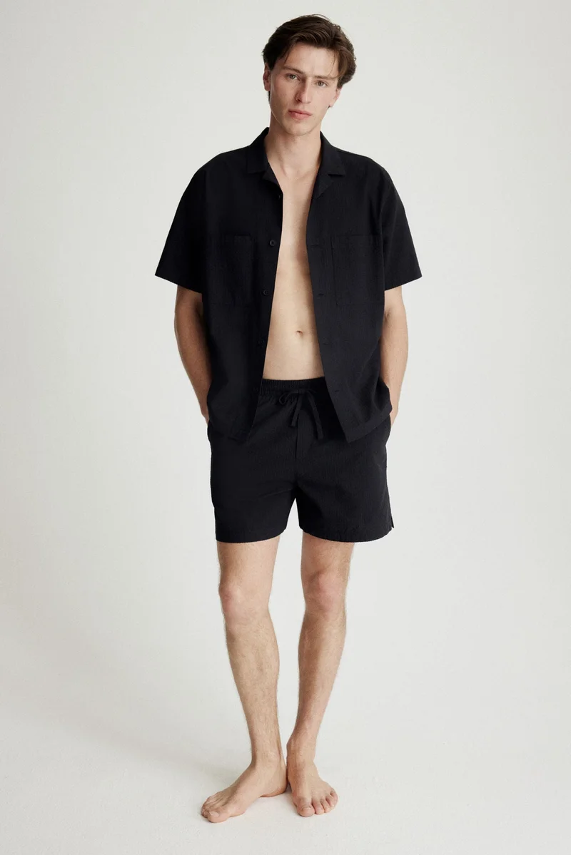 H&M Seersucker pyjama shirt and shorts