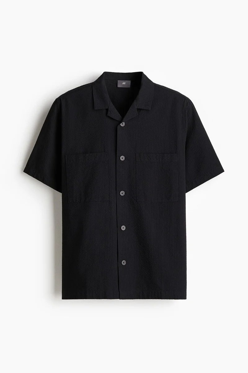 H&M  Seersucker pyjama shirt and shorts for Men | Best Price UAE