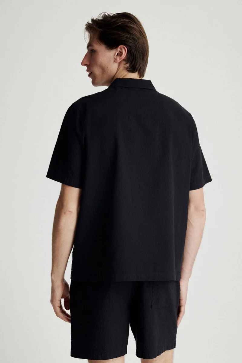 H&M  Seersucker pyjama shirt and shorts for Men | Best Price UAE