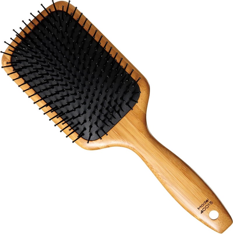 Sam Villa Signature Series Bamboo Brush Wooden Paddle Brush For Hair Styling - Image 1