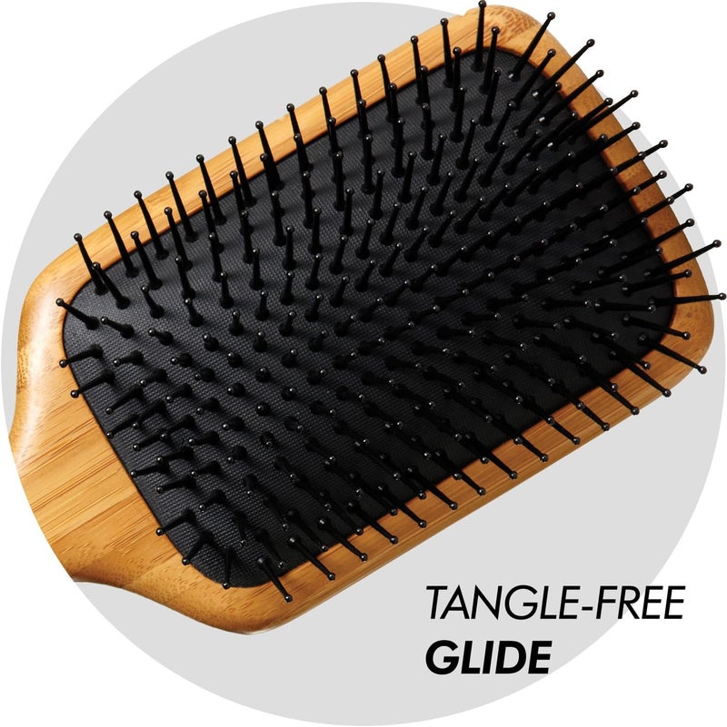 Sam Villa Signature Series Bamboo Brush Wooden Paddle Brush For Hair Styling - Image 3