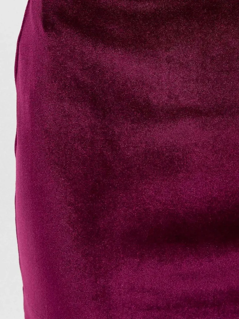 Hiccup Neon Pink Velvet Super Mini Skirt for Women | Best Price UAE