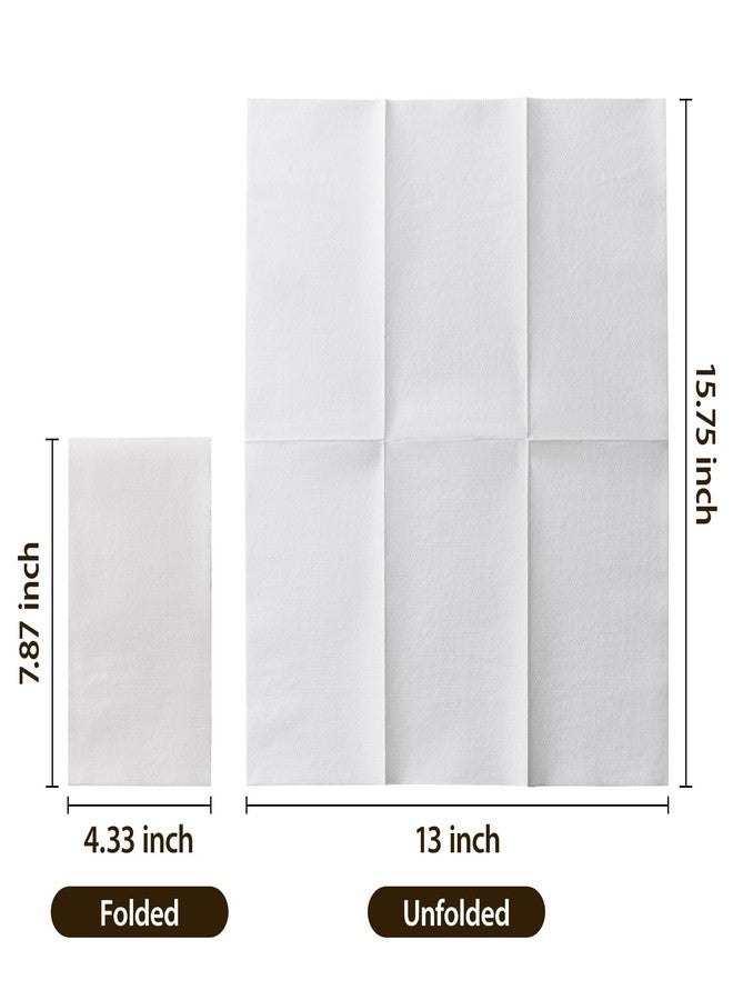 Vplus 510 Pack Paper Napkins Guest Towels Disposable Premium Quality 2-ply Dinner Napkins Disposable Soft, Absorbent, for Kitchen, Parties, Dinners or Events(White) - Image 2