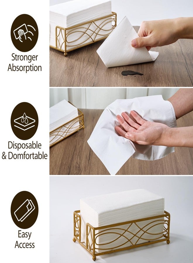 Vplus 510 Pack Paper Napkins Guest Towels Disposable Premium Quality 2-ply Dinner Napkins Disposable Soft, Absorbent, for Kitchen, Parties, Dinners or Events(White) - Image 4