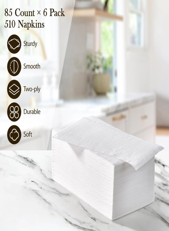 Vplus 510 Pack Paper Napkins Guest Towels Disposable Premium Quality 2-ply Dinner Napkins Disposable Soft, Absorbent, for Kitchen, Parties, Dinners or Events(White) - Image 3