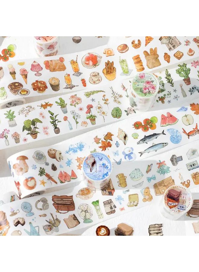 Like Flowers In The Wild Scrapbook Paper Roll Anime Manga DIY Matte Sparkling PET Film Sheets - Image 2