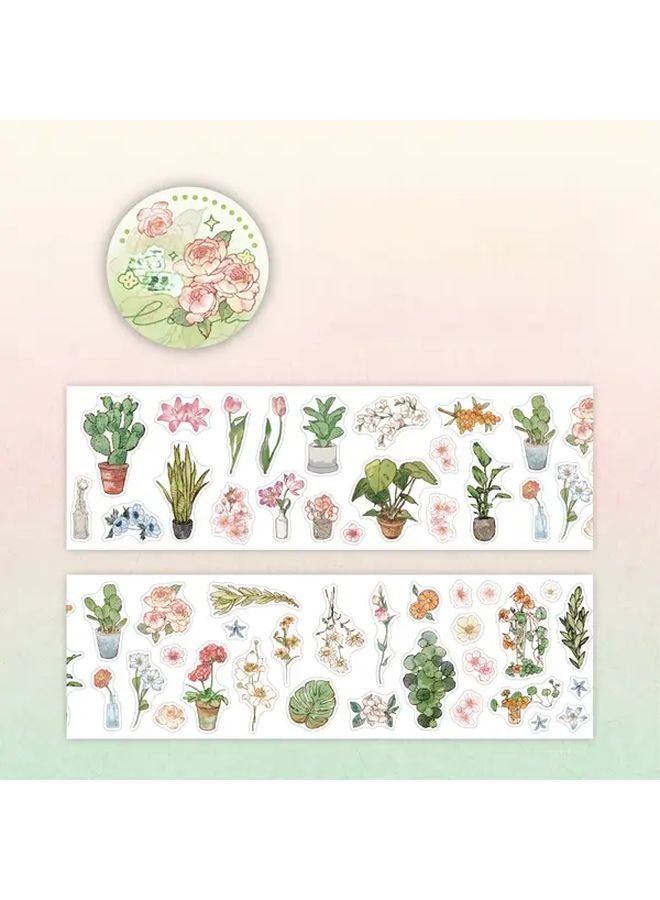 Like Flowers In The Wild Scrapbook Paper Roll Anime Manga DIY Matte Sparkling PET Film Sheets - Image 1