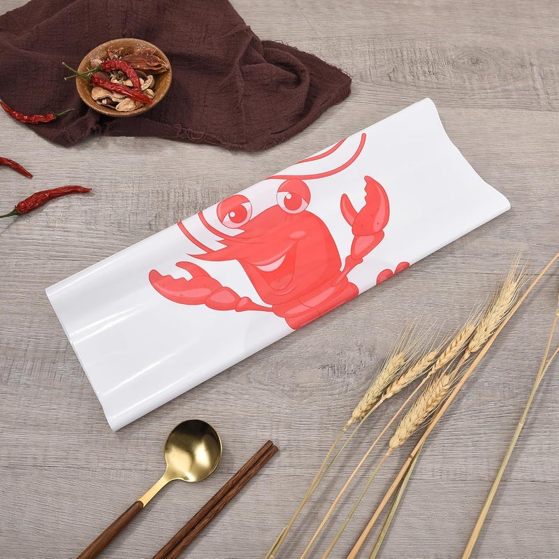 MGTECH 23 Inch Thick Crab/Lobster Bibs Disposable Plastic Funny Seafood Apron for Adults - Image 4