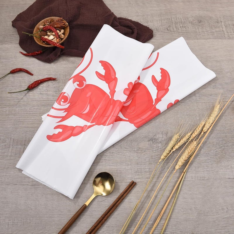 MGTECH 23 Inch Thick Crab/Lobster Bibs Disposable Plastic Funny Seafood Apron for Adults - Image 5