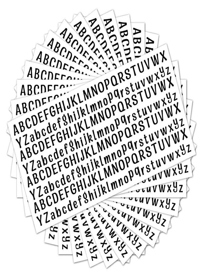 AVERZELLA 2500 PCS 12 Sheets Letter Stickers Small, Self Adhesive Black Vinyl Letter Stickers Waterproof Alphabet Sticker, 1/2 Half Inch Mini Size for Scrapbooking, Water Bottles, Mailbox (0.5 Inch) - Image 3