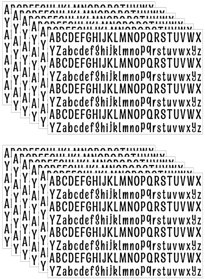 AVERZELLA 2500 PCS 12 Sheets Letter Stickers Small, Self Adhesive Black Vinyl Letter Stickers Waterproof Alphabet Sticker, 1/2 Half Inch Mini Size for Scrapbooking, Water Bottles, Mailbox (0.5 Inch) - Image 1