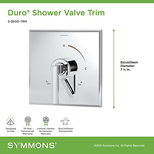 Symmons S-3600-TRM Duro Shower Shower Valve Trim in Polished Chrome (Valve Not Included) - Image 2
