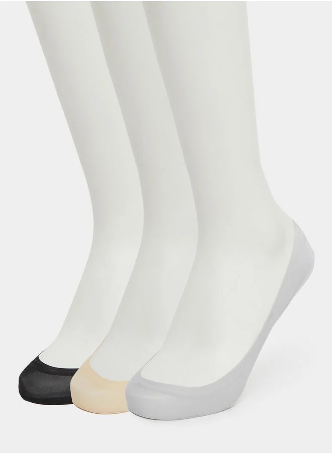 Styli Styli Pack of 3 - Solid Thin Invisible Socks