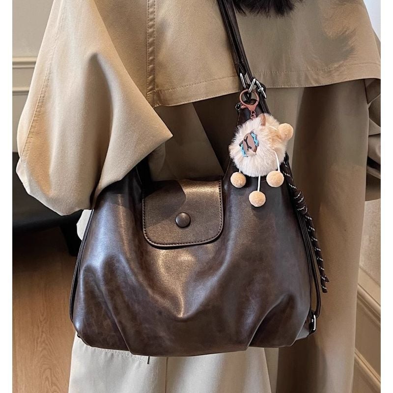 Vintage Style Soft PU Large Capacity Multi-way Shoulder Bag Crossbody Bag for Women - Image 2
