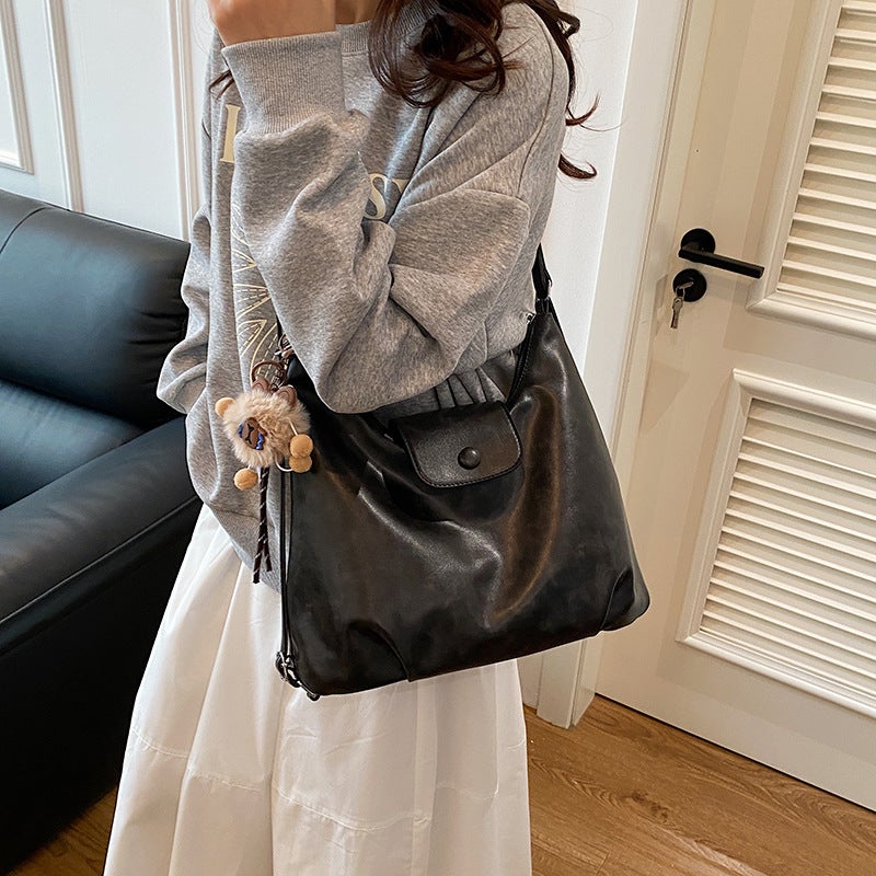 Vintage Style Soft PU Large Capacity Multi-way Shoulder Bag Crossbody Bag for Women - Image 3