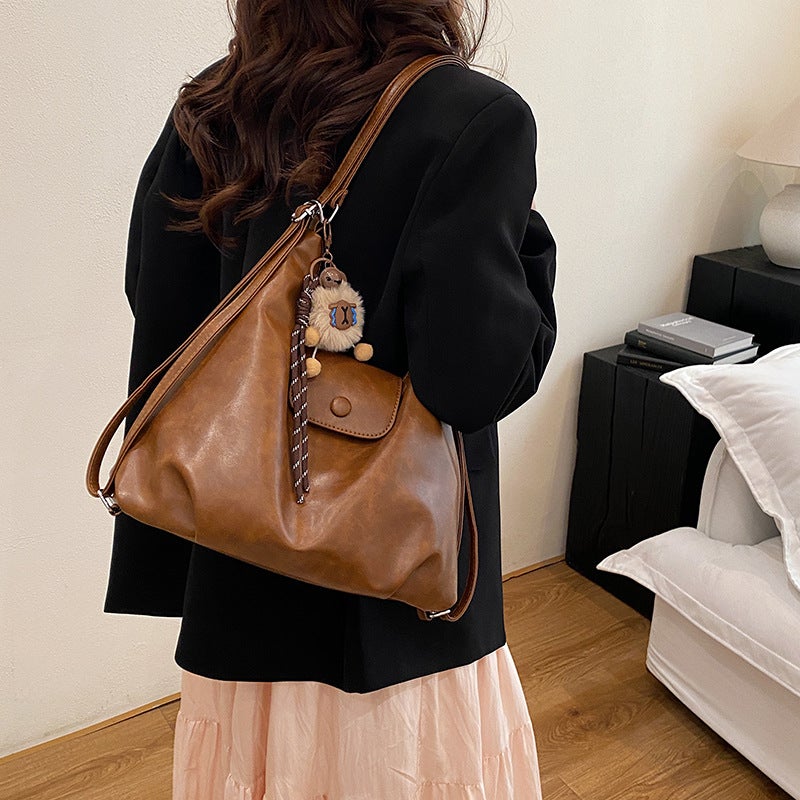 Vintage Style Soft PU Large Capacity Multi-way Shoulder Bag Crossbody Bag for Women - Image 1