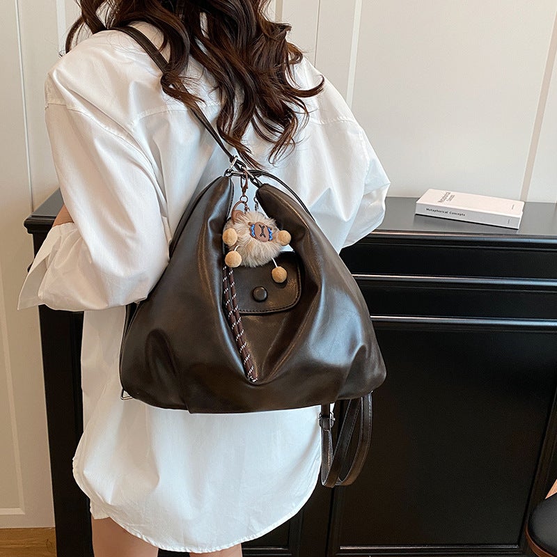 Vintage Style Soft PU Large Capacity Multi-way Shoulder Bag Crossbody Bag for Women - Image 4
