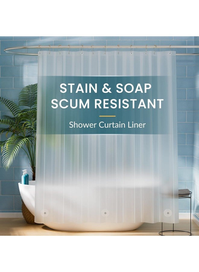 Titanker Long 72 x 78 Plastic Inside Shower Curtain Liner Frosted Waterproof PEVA Shower Curtains for Bathroom with Magnets and Rustproof Metal Grommets - Image 1