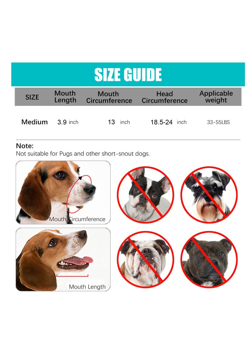 SYOSI Dog Muzzles, Breathable Basket Muzzles for Medium, Large Dogs, Adjustable Breathable Muzzle for Pet with Reflective Strip, Stop Biting, Barking and Chewing, Best for Aggressive Dogs (Medium, Black) - Image 3