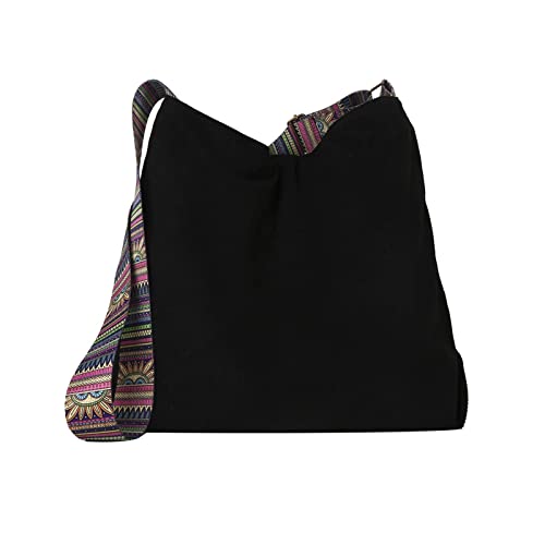 JARKJARD Women Corduroy Tote Bag Large Shoulder Hobo Bag for Women Boho Casual Handbag Purse(Black) - Image 1