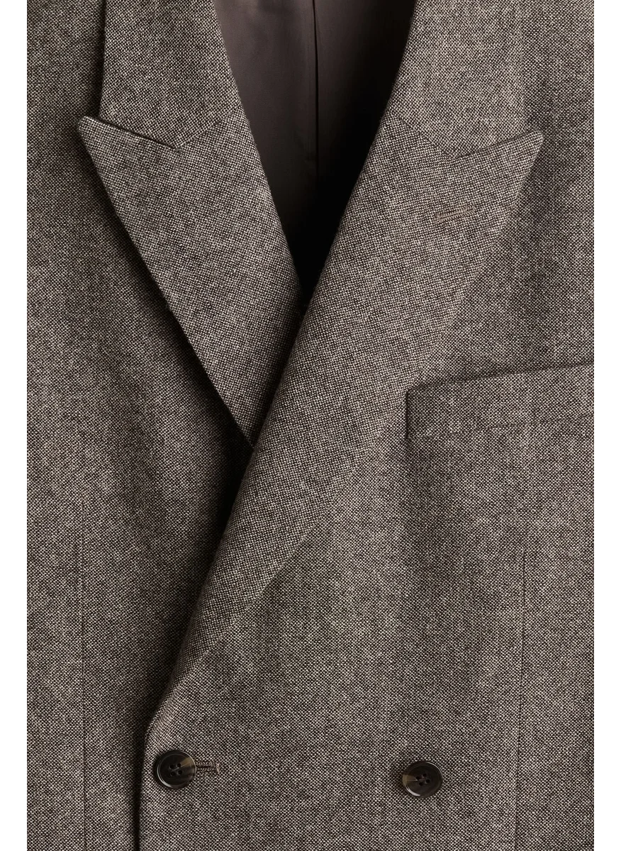 اتش اند ام Regular Fit Wool-Blend Double-Breasted Jacket