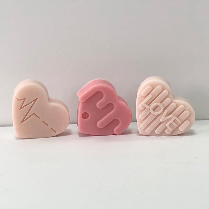 2 Piece Heart Shaped Silicone Mold For Candy Biscuit Fondant Cake Candle Ice Baking Tool - Image 5