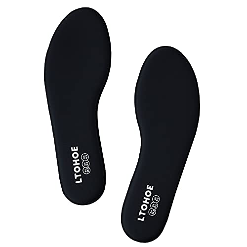 LTOHOE Memory Foam Insoles for Women, Replacement Shoe Inserts for Work Boot, Running Shoes, Hiking Shoes, Sneaker, Cushion Shoe Insoles Shock Absorbing for Foot Pain Relief, Comfort Inner Soles Black US 8 - Image 1