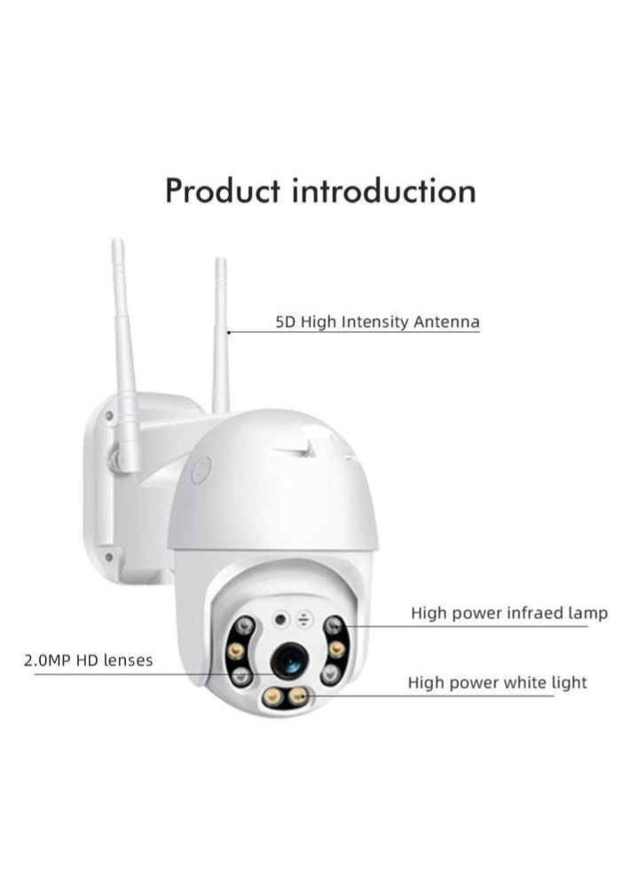 ELTRAZONE 1.0MP 4G Solar Powered Outdoor Camera with Two-Way Audio, LED Night View, H.265 Recording, Cloud & TF Card Storage, 8000mAh Battery, Wireless PTZ Security Monitoring – White - Image 3