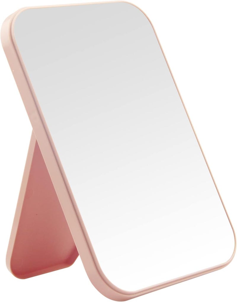 DVHOK 8-Inch Desktop Pink Princess Mirror, Table Desk Wall Hanging Dual-Purpose Square Mirror - Image 1