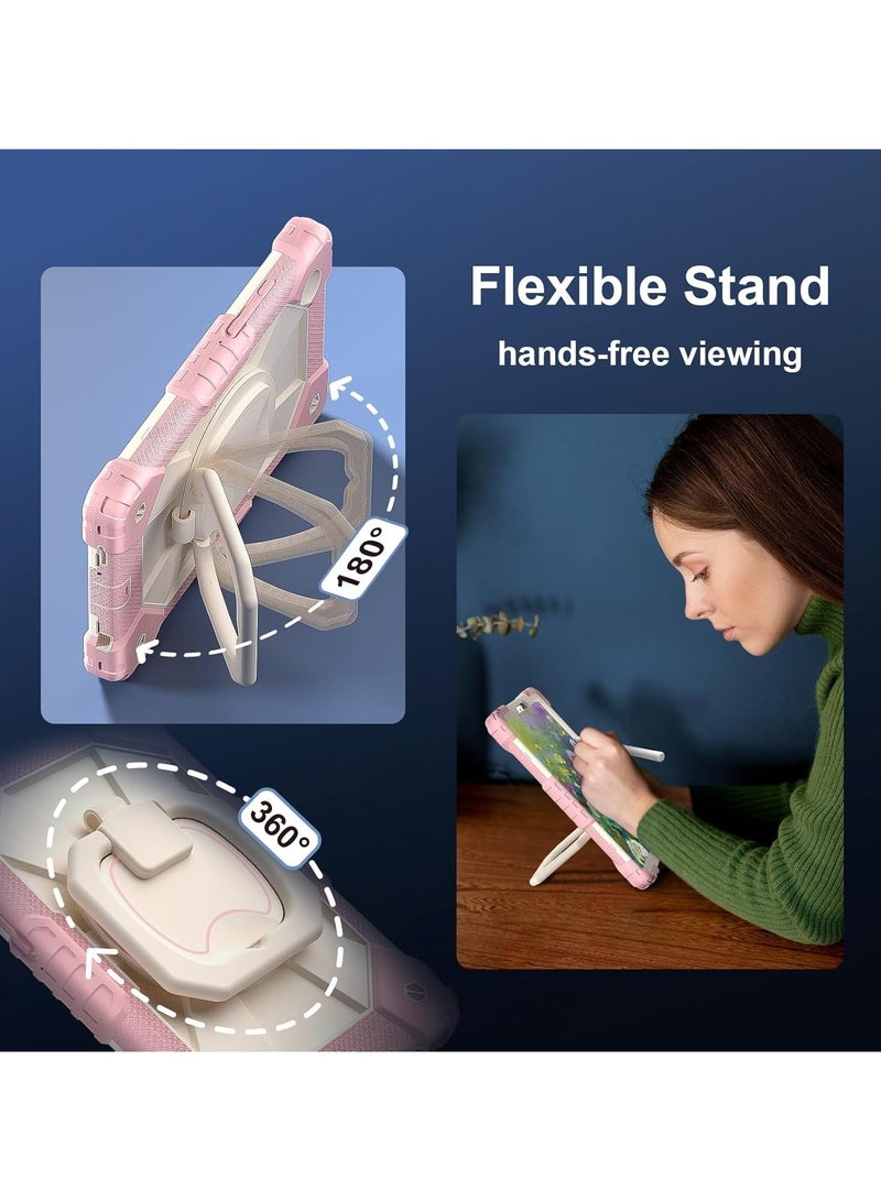 VKL Heavy Duty Protection Galaxy Tab A9 8.7inch Case Compatible with Samsung Galaxy Tab A9 8.7inch SM-X110/X115/X117 Sturdy Shockproof Cover,Protective Case W 360 Swivel Kickstand+Hand Strap+Shoulder Stra - Image 2