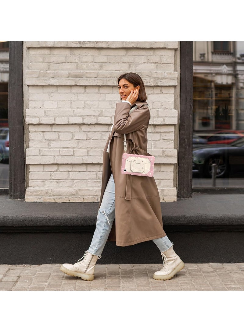 VKL Heavy Duty Protection Galaxy Tab A9 8.7inch Case Compatible with Samsung Galaxy Tab A9 8.7inch SM-X110/X115/X117 Sturdy Shockproof Cover,Protective Case W 360 Swivel Kickstand+Hand Strap+Shoulder Stra - Image 4