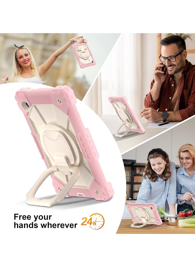 VKL Heavy Duty Protection Galaxy Tab A9 8.7inch Case Compatible with Samsung Galaxy Tab A9 8.7inch SM-X110/X115/X117 Sturdy Shockproof Cover,Protective Case W 360 Swivel Kickstand+Hand Strap+Shoulder Stra - Image 5