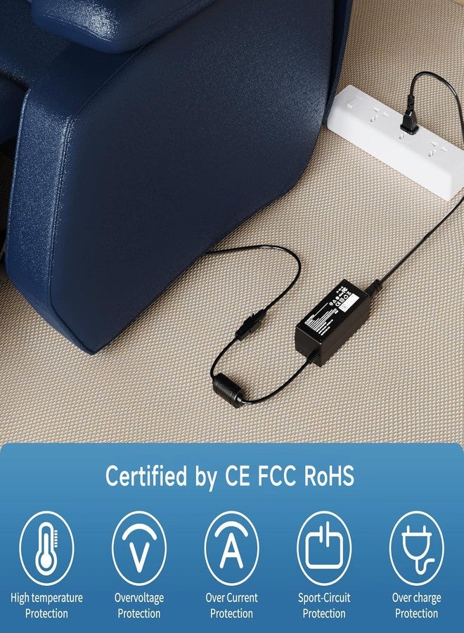 محول طاقة كرسي الاسترخاء الكهربائي من Syfrufo، محول طاقة ثنائي الأطراف AC/DC، 29 فولت 2 أمبير، مناسب لكرسي الرفع، وأريكة الاسترخاء، مع كابل تمديد بطول 6.6 قدم. - Image 3