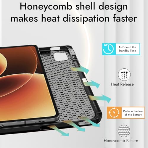 Robustrion Cover for Xiaomi Pad 8/8 Pro/Xiaomi Pad 7/7 Pro 11.2 inch Cover Case with [Pencil Holder], Deer Pattern Flip Case Cover for Mi Pad 7/8 Cover [Auto Sleep Wake] - Dark Green - Image 4