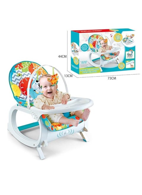 Bouncer Chair 2 In 1 Dining Table 3 Levels With Vibration And Toy Holder 18K